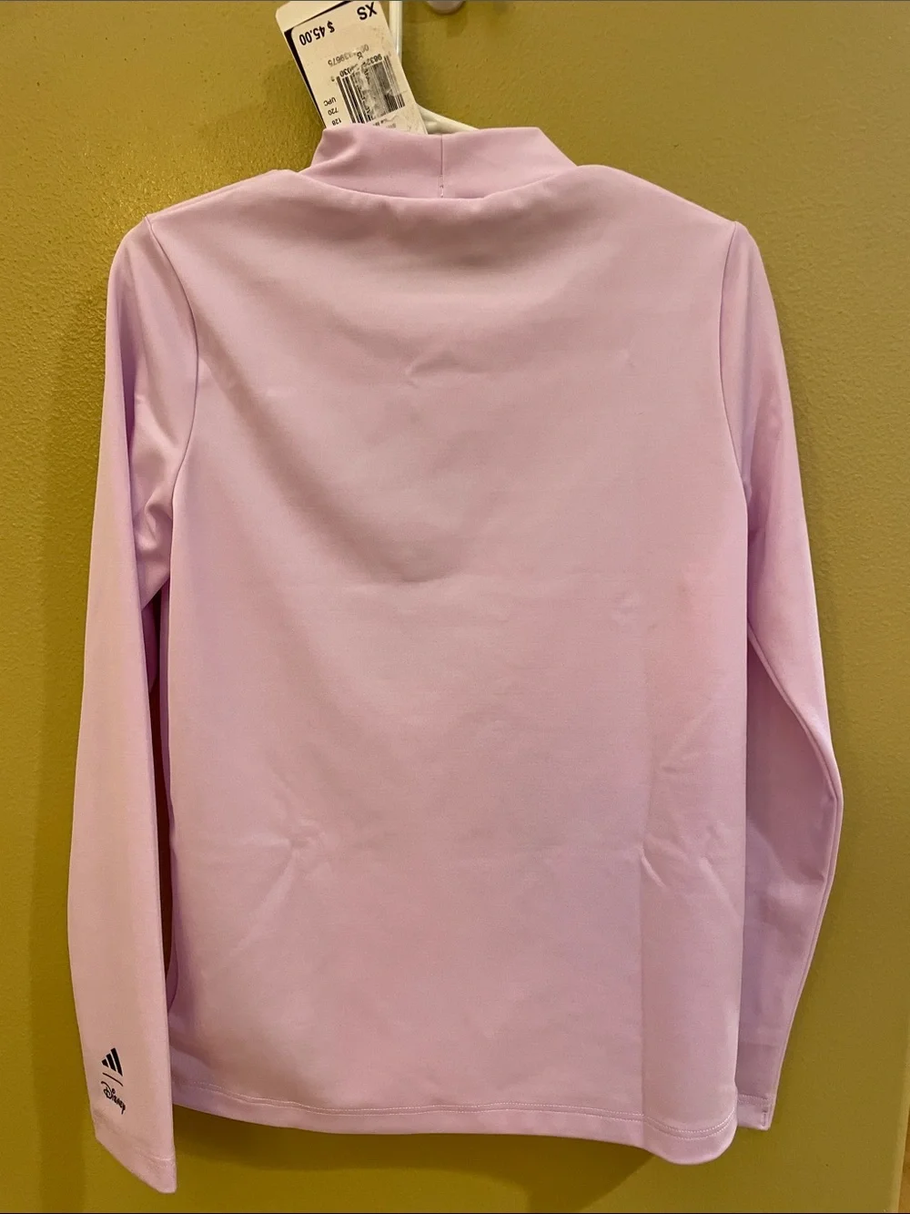 NWT adidas Girls' Light Purple/Pink Long-Sleeve Frozen Graphic Swim Top